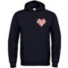 Brabantwear - Hart -Hooded-sweater-zwart