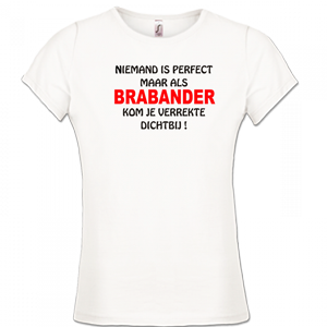 Dames T-shirt – Niemand is perfect